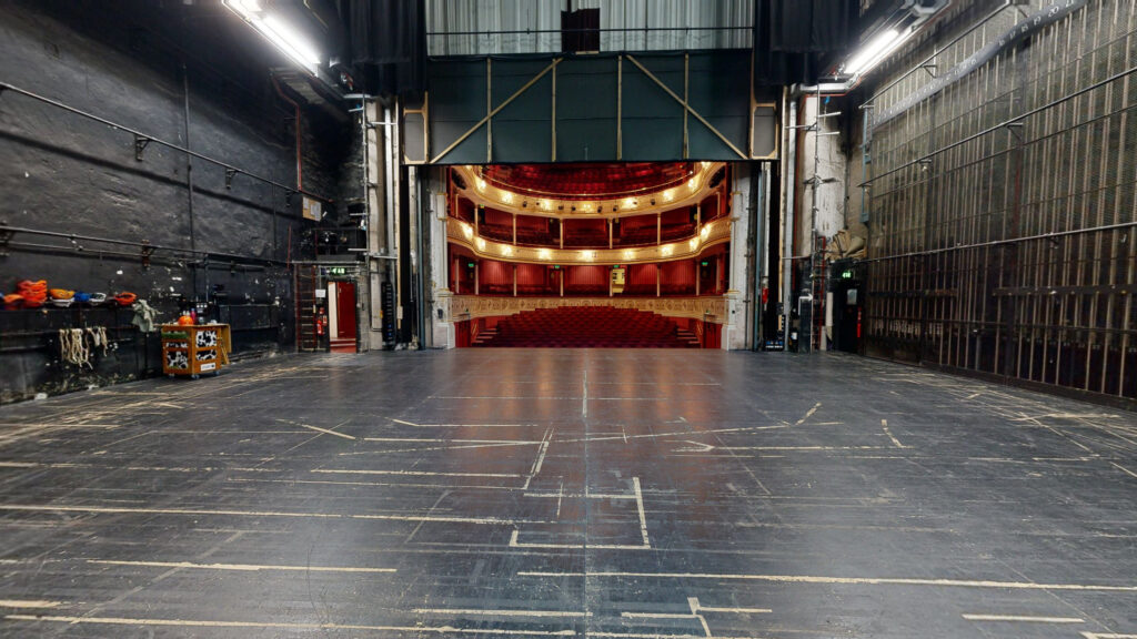 view of the Theatre Royal from the back of the main stage